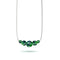 Collier avec fermoir infini en verre Firefly | Argent sterling 925 | Trèfle bleu